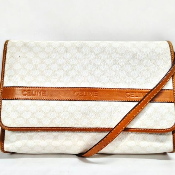 CELINE WHITE PVC CROSSBODY BAG - Picture 1 of 11
